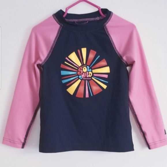 REI Sol Child Girl's Long Sleeve Swim Rashguard Top Size 4-5Y - Picture 2 of 11